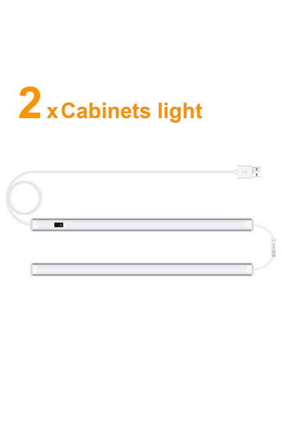 Choice22 30CM White 2PCS LED Tube-USB USB Kitchen LED Lights Under Cabinet Un...