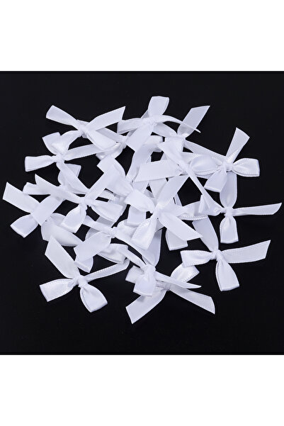 Choice11 4.5x4cm 50pcs White 50Pcs 4.5x4cm Pink Satin Ribbon Bows Decoration ...