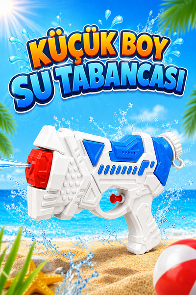 FunkyCraft Küçük Boy Oyuncak Su Tabancası Çocuklar İçin Eğlenceli Yaz Oyuncağ...