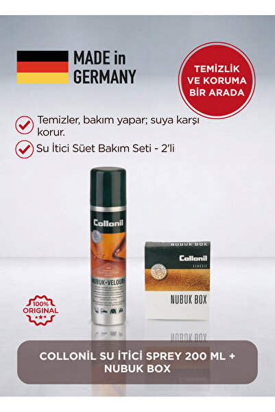 Tuna Collonil Renksiz Su İtici Ayakkabı Spreyi 200 ml ve Ayakkabı Silgisi Süe...