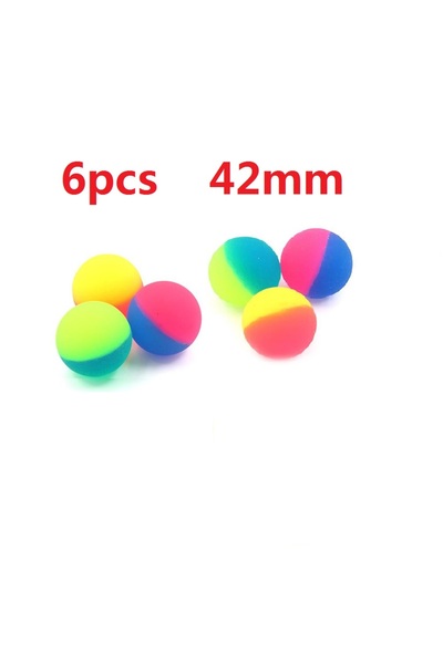 Choice 42MM 6PCS 42/55mm Bicolor Elastic Ball Toy Children Colored Boy Bounci...