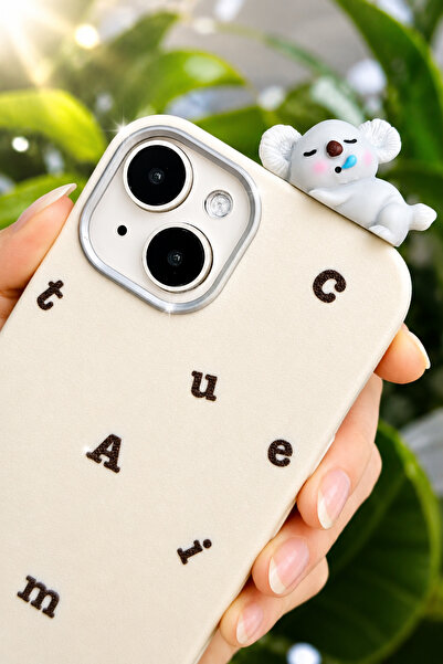 Go Aksesuar Iphone 13 - 14 Ve 15 Uyumlu 3d Oyuncaklı Koala Tasarımlı Esnek Si...