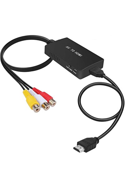 Choice محول برتقالي من RCA إلى Composite إلى محول يدعم دقة 1080P PAL/NTSC لأج...
