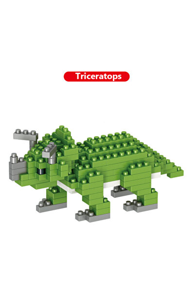 choice2 Triceratops Mini Diamond Building Blocks Dinosaur Animal Model Tyrann...