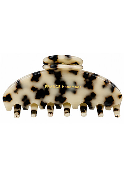 Roberta Lorenz Leopard Patterned France Handmade Acetate Peg Buckle / 10 cm