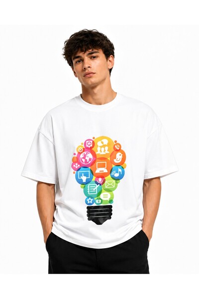 Inscriptie Ουνισέξ Βαμβακερό T-Shirt Υψηλής Ποιότητας  "Ιδέα για Μέσα Κοινωνι...