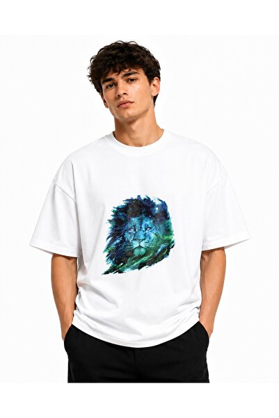 Inscriptie Tricou Unisex Bumbac Premium Casual " Aaron carter lion art "
