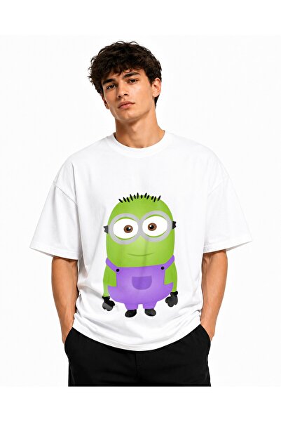 Inscriptie Tricou Unisex Bumbac Premium Casual " Minion - Shrek "