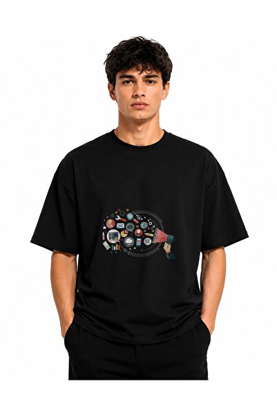 Inscriptie Tricou Unisex Bumbac Premium Casual " Puncte de contact "