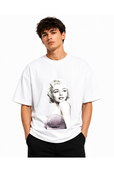 Inscriptie Tricou Unisex Bumbac Premium Casual " Marilyn Monroe color "
