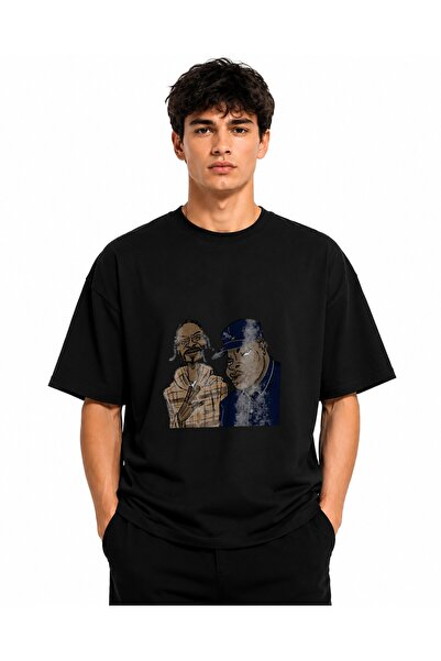 Inscriptie Tricou Unisex Bumbac Premium Casual " Snoop Dogg & Dj Yella "