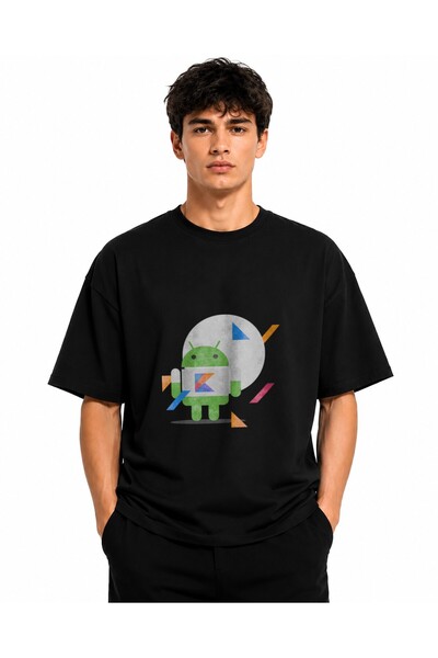 Inscriptie Unisex Premium Cotton Casual T-Shirt "Android Kotlin"