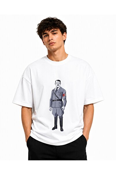 Inscriptie Ουνισέξ Βαμβακερό T-shirt Υψηλής Ποιότητας " "Αντόλφ Χίτλερ ολόσωμ...