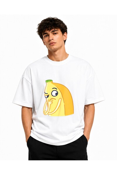 Inscriptie Unisex Βαμβακερό T-Shirt Υψηλής Ποιότητας  "Banana Thought "