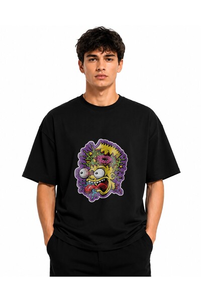 Inscriptie Tricou Unisex Bumbac Premium Casual " Cool Simpsons drawings "