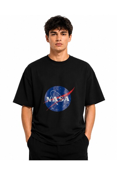 Inscriptie Tricou Unisex Bumbac Premium Casual " Nasa logo "