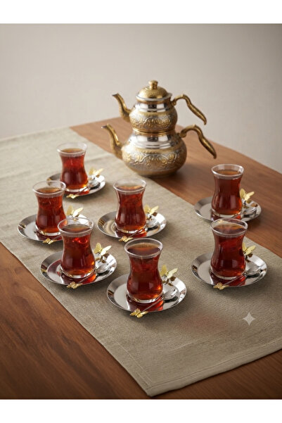 Elzemm store GÜMÜŞ RENK KELEBEKLİ 6 ADET ÇELİK ÇAY TABAĞI BARDAK ALTLIĞI