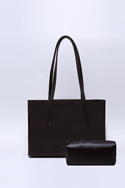 SHAKA Brown Color Shk173 Faux Leather, Single Compartment, Zippered, Hand, Ar...