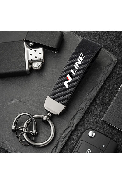 choice2 Black Car Carbon Fiber Style Keychain Microfiber Leather Key Chain Fo...