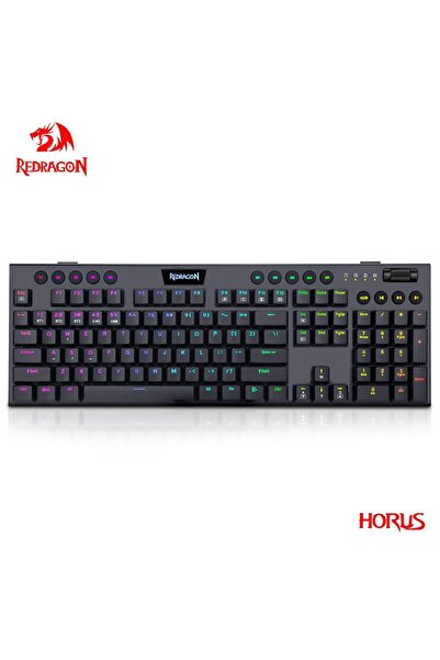 REDRAGON blue switch Horus K618 RGB support Bluetooth 5.0 wireless USB 2.4G 3...