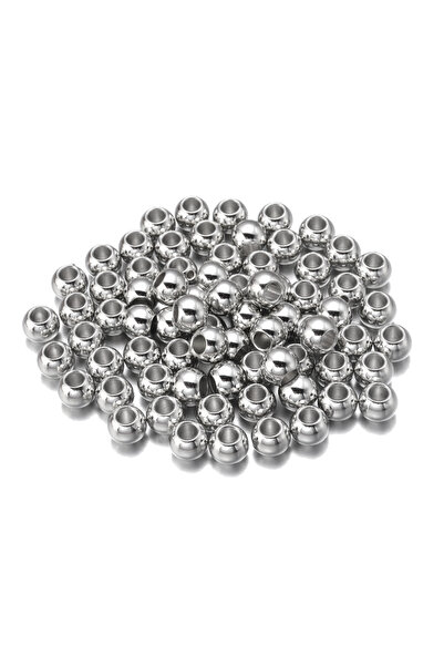 Choice21 8mm 100pcs Rhodium 20-100pcs/lot CCB Big Hole Beads 4/5/6/8/10/12/14...