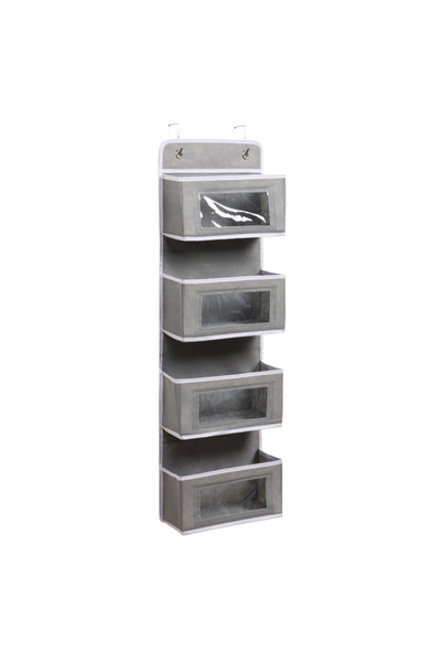Choice gray 1pc Four-layer Storage Bag Door Hanging Fabric Organizer Bag For ...