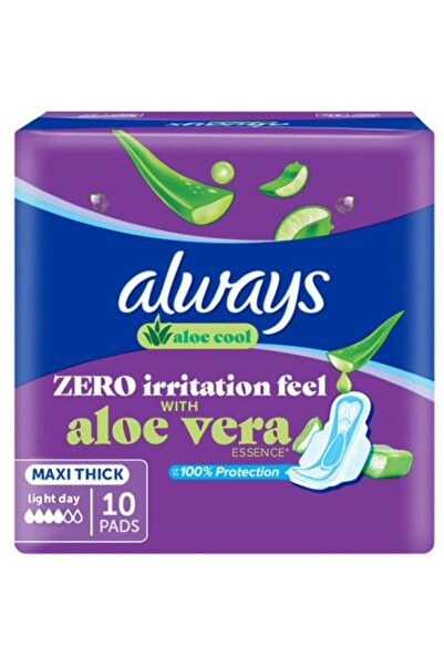 Always الويز حفايض نسائي نسيج جاف كبير بالاجنحه 10حبه بنفسجي