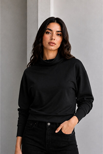 BALİNS Women's 2 Thread Degaje Collar Sweatshirt