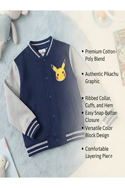 Pokemon Jachetă Varsity pentru copii cu imprimeu