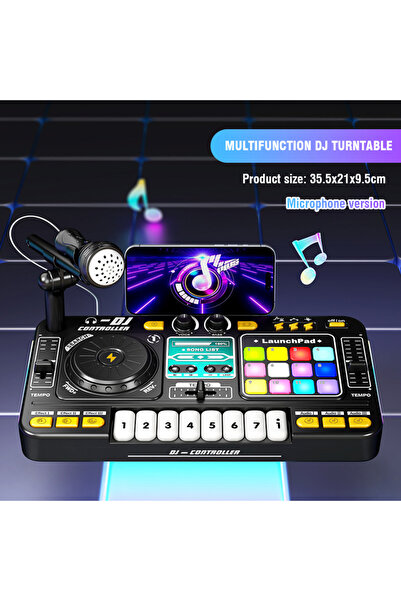 Choice Microphone version Kid DJ Mixer with Microphone Electronic Piano Keybo...