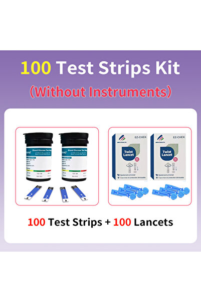 Choice3 100pc test strip kit Blood Glucose Meter Testing Kit Lancet Machine G...