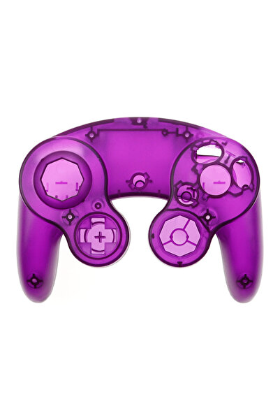 Choice غطاء شفاف أرجواني شفاف من YuXi غطاء مقبض شفاف بديل لجهاز Gamecube NGC Con