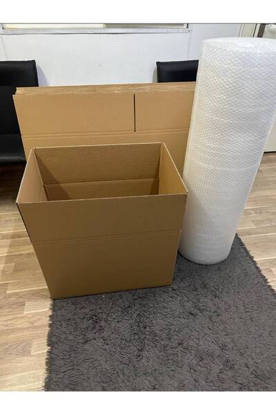 SEV Ambalaj 80x50x50 10 Adet DOPEL Taşıma Kolisi Çift Oluklu Boş Koli, Taşınm...