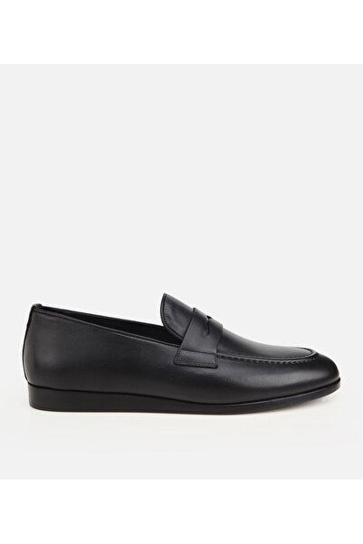 Hotiç Erkek Deri Siyah Klasik Loafer