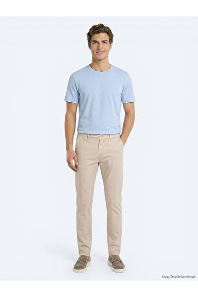 Kip Beige Woven Jogging Fit Casual Cotton Blended Pants