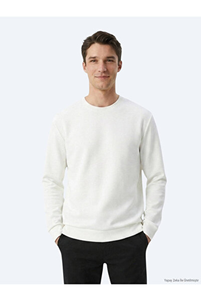 Kip White Plain Sweatshirt