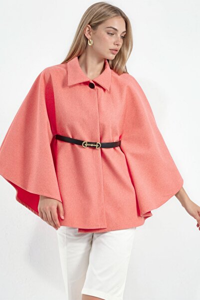Hiccup BDART Palton Tip Cape Din Tweed Cu Curea