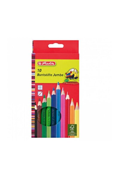 Herlitz Creioane colorate jumbo 10 culori/set