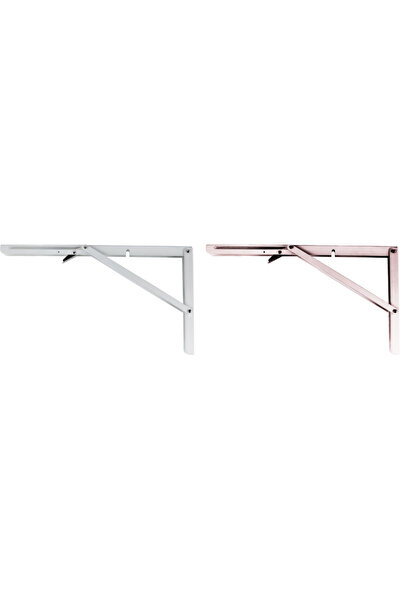 Evotools Consolă metalică pliabilă 200 mm 105 mm placată cu zinc alb