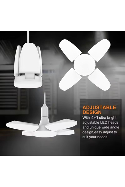 Choice 165-265V Cold White E27 Fan Shape Foldable LED Bulb AC85-265V Deformat...