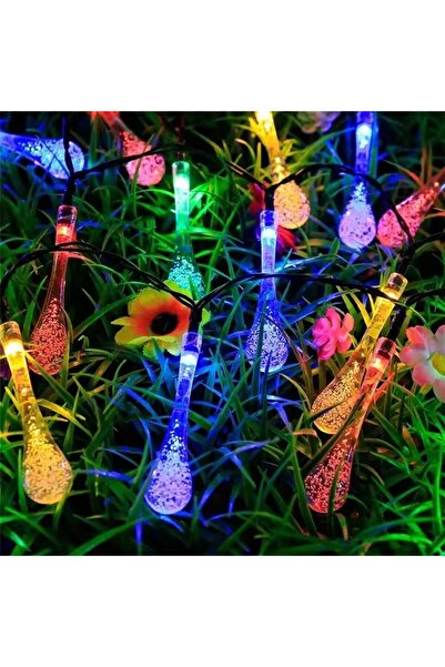 Choice 1PC 6.5m30LED Color 1PC LED Solar Water Drop String Lights,Outdoor Wat...