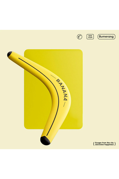 Choice YELLOW Soft and Elastic Sports Throwback Banana V Shaped Boomerang Fly...