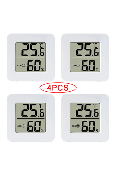 Choice 4PCS Type 2 4pcs Digital Thermometer Hygrometer Indoor Mini Temperatur...