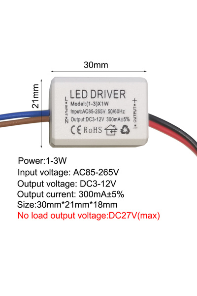 Choice 1-3W LED Driver 300mA 1-3W 3-5W 4-7W 8-12W 12-18W 18-24W 25-36W LED Po...