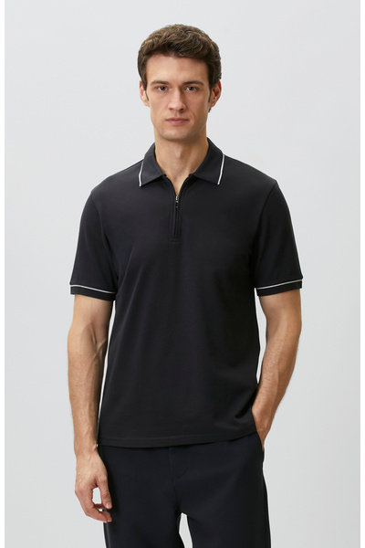 Network Lacivert Polo Pike T-shirt