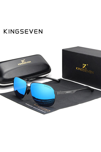 Choice نظارات شمسية رجالية أصلية من KINGSEVEN باللون الأسود والأزرق، مصنوعة م...