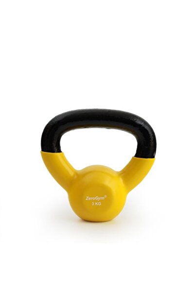ZEROGYM Vinil Kaplı İçi Demir Kettlebel, Çaydanlık 3 KG