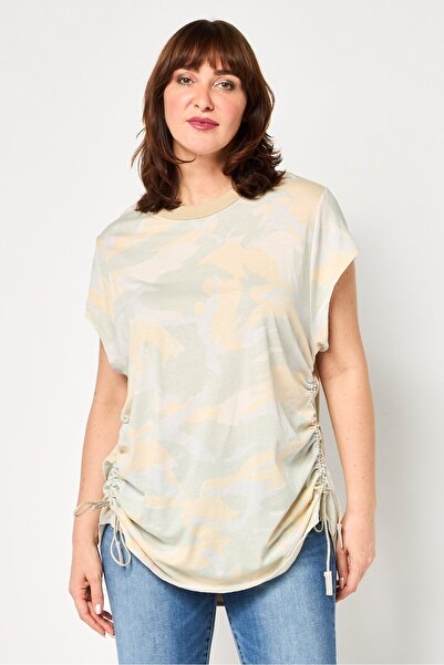 G-STAR RAW Women Crew Neck Short Sleeve Camouflage T-Shirt, Multicolor