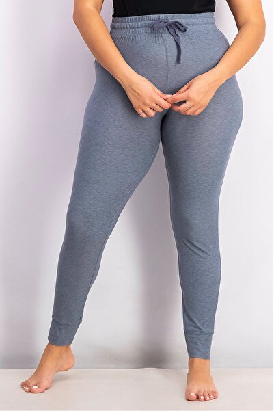 Jaclyn Intimates Women 2 Pack Pull On Jogger Pants, Navy Heather and Pink Combo