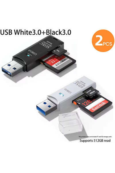 Choice White3.0 Black3.0 2-in-1 USB 3.0 High Speed Card Reader TF Memory Card...